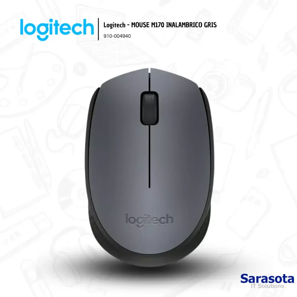 Logitech Mouse M170 Negro Inalámbrico (910-004940)