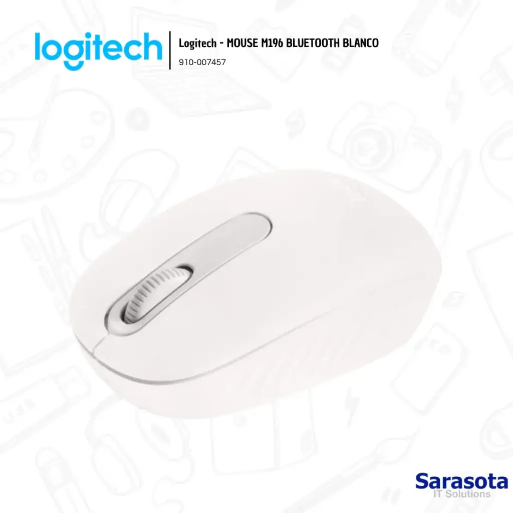 [LOG021] Logitech Mouse M196 Bluetooth Blanco (910-007457)