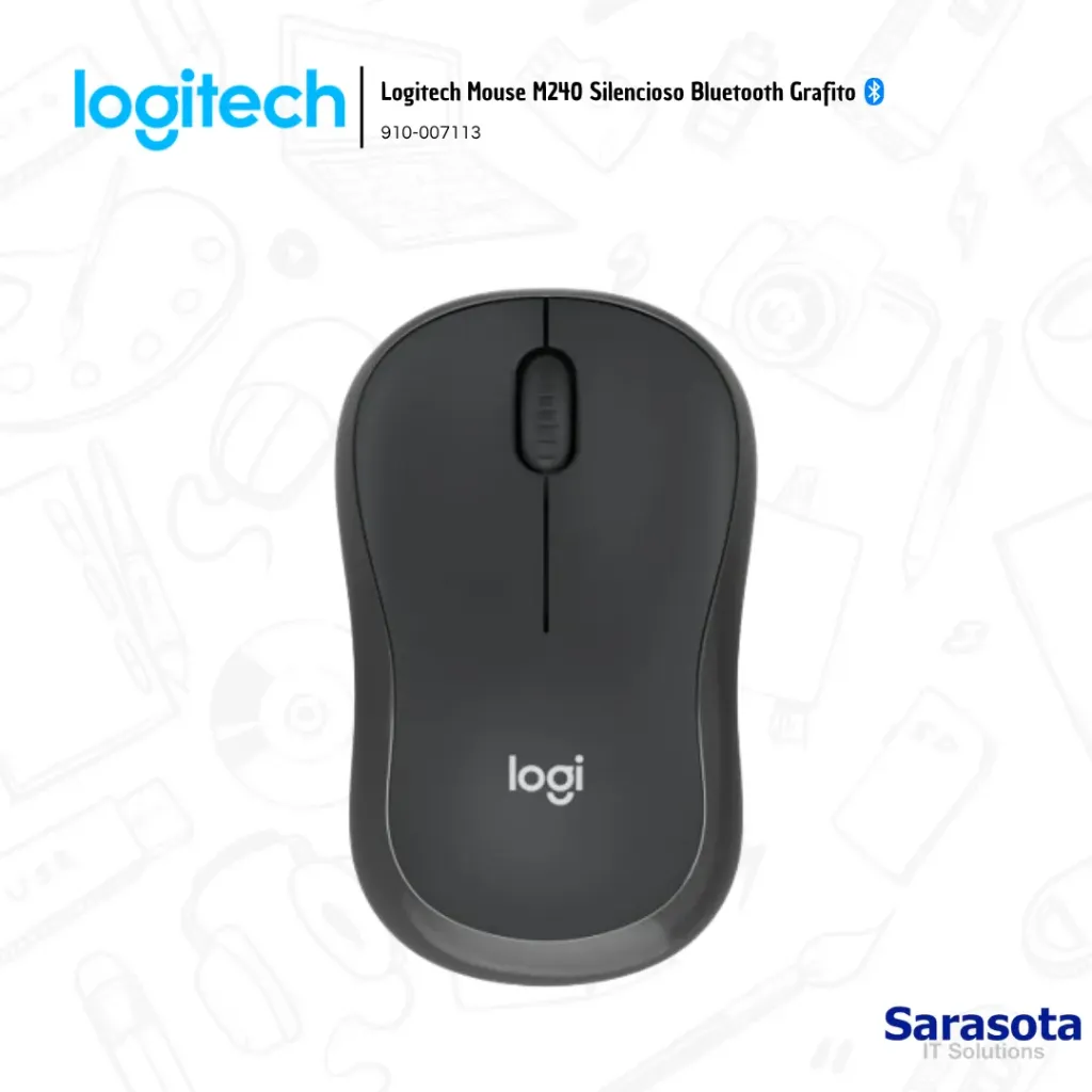 [LOG022] Logitech Mouse M240 Silencioso Bluetooth Grafito (910-007233)