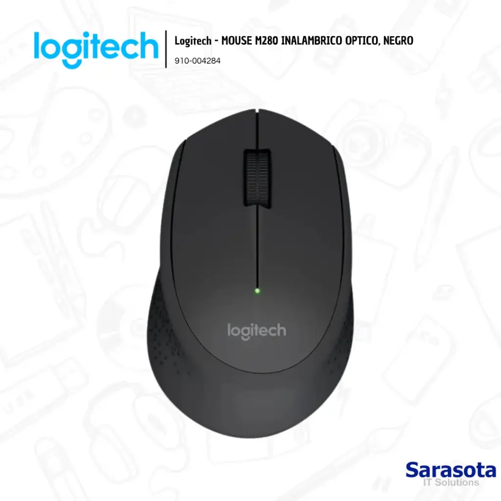 Logitech Mouse M280 Negro Inalámbrico (910-004284)