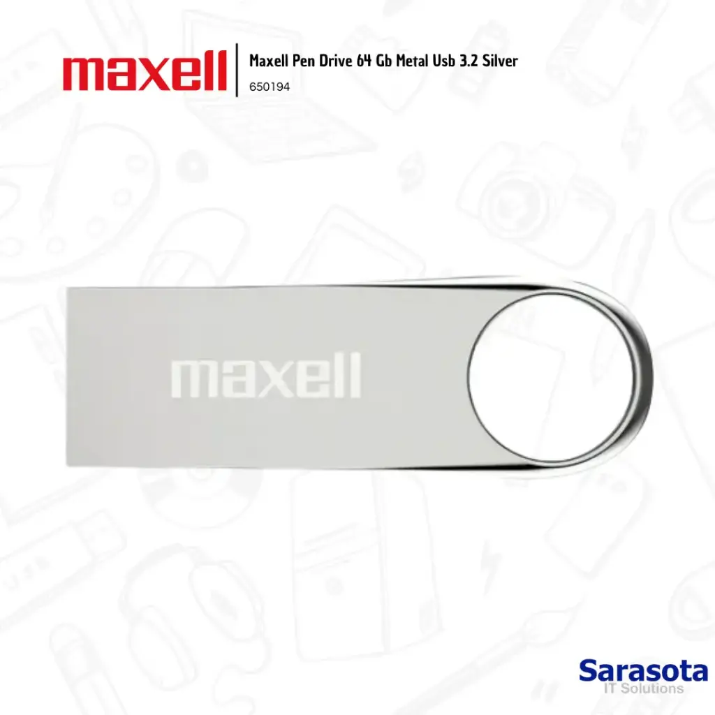 [MAX002] Maxell Pen Drive 64Gb Metal Usb 3.2 Silver