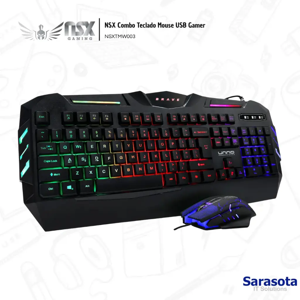 [NSX002] NSX Combo Teclado Mouse Gaming LED