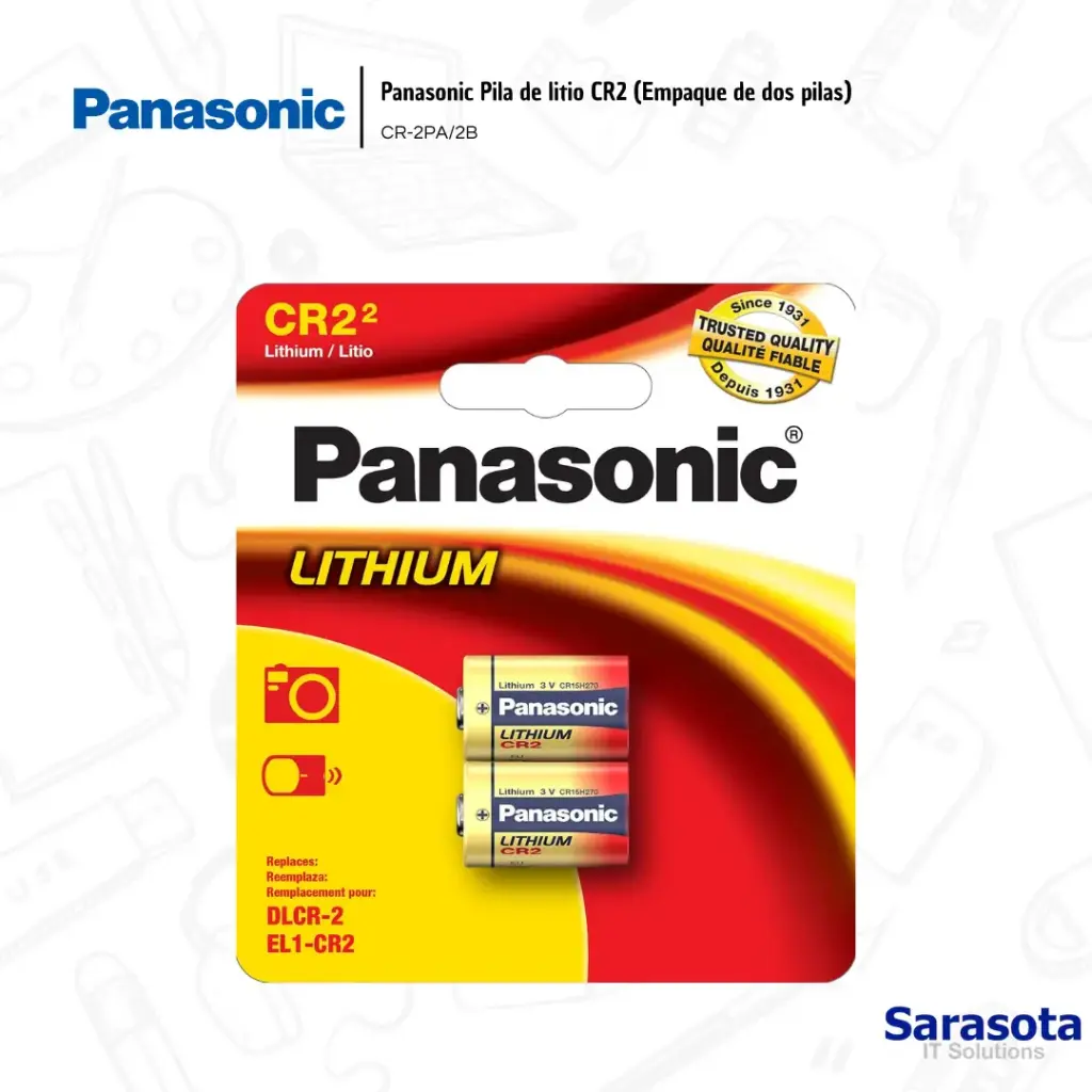 Panasonic Baterías Litio CR2 (2Pack)