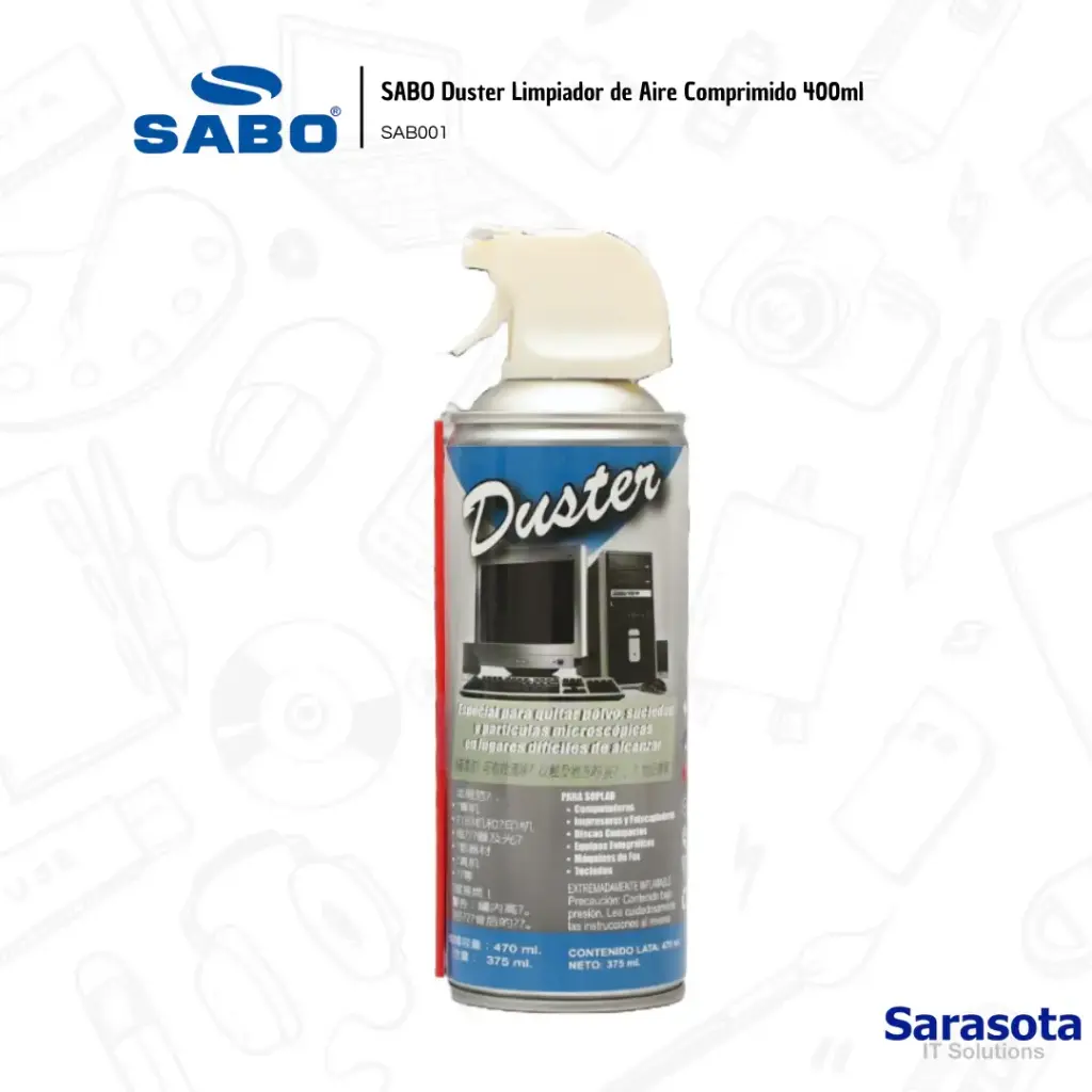 [SAB001] SABO Duster Limpiador de Aire Comprimido 400ml