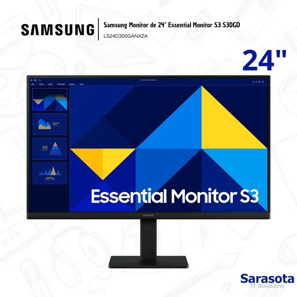 Samsung Monitor Essential 24" S3 S30GD LS24D300GANXZA