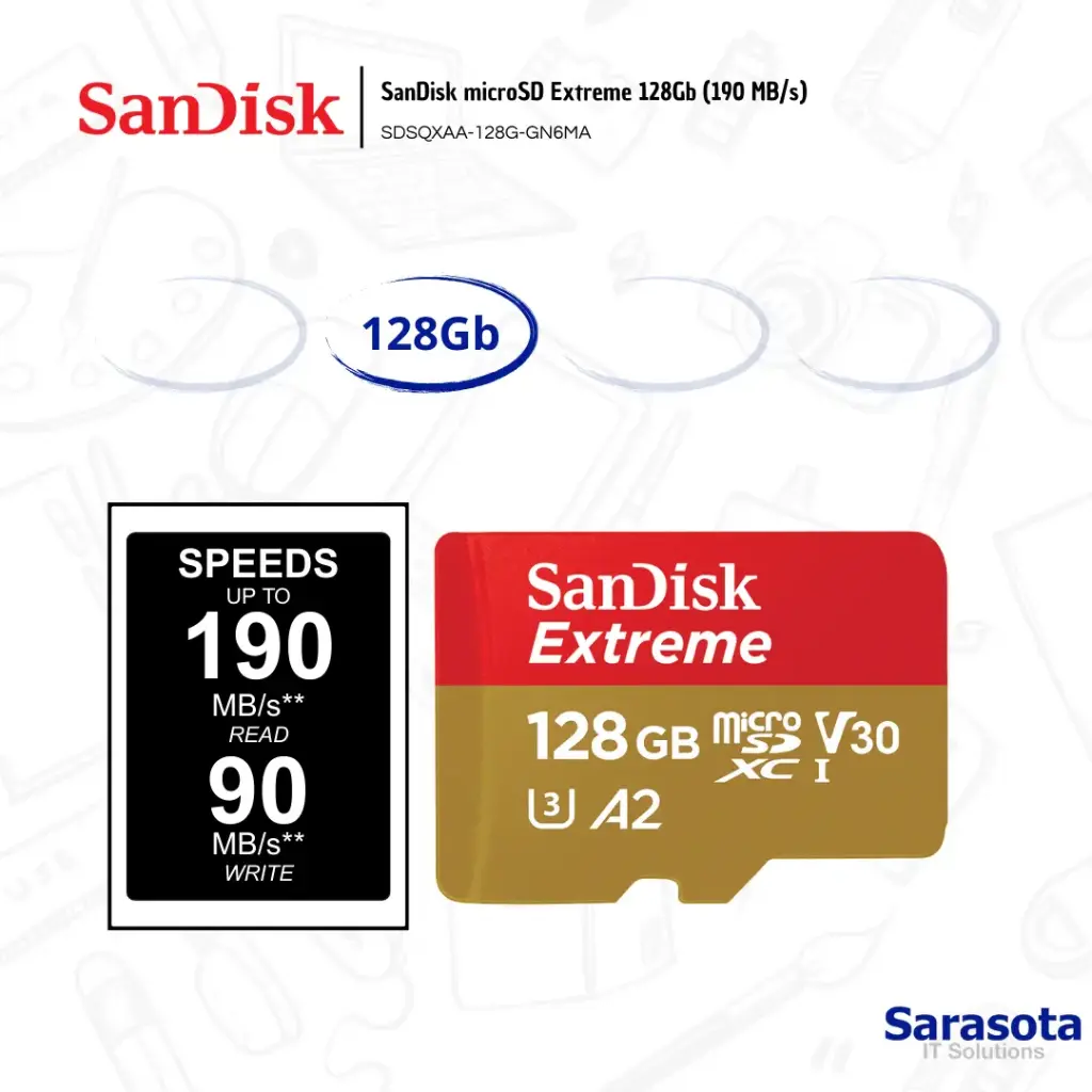 SanDisk microSD Extreme 128Gb (190 MB/s)
