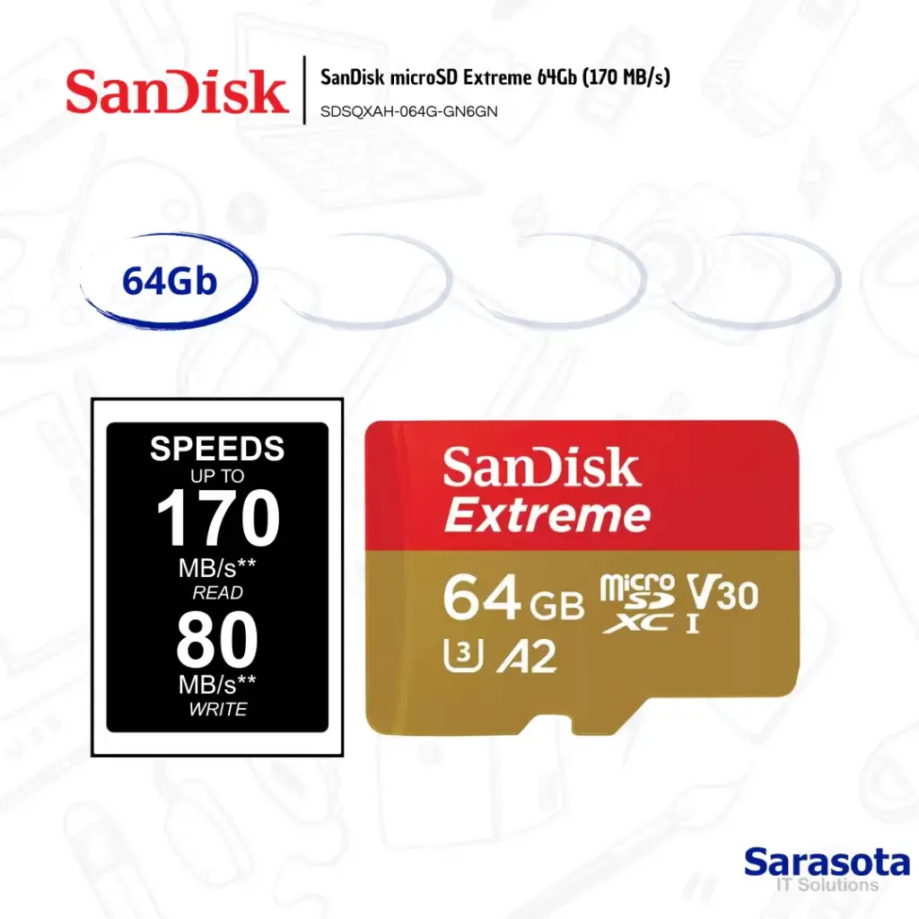 [SAN006] SanDisk microSD Extreme 64Gb (170 MB/s)