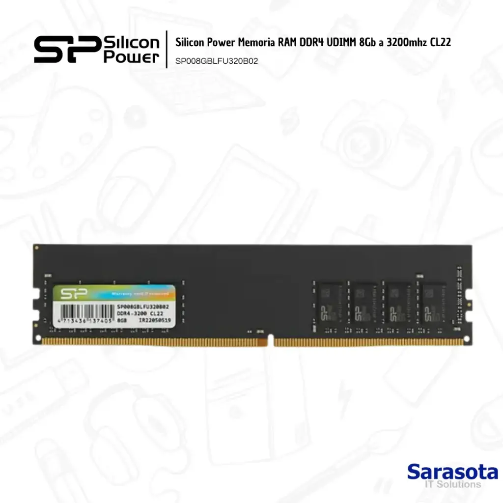 [SIL006] Silicon Power RAM DDR4 UDIMM 3200Mhz de 8Gb