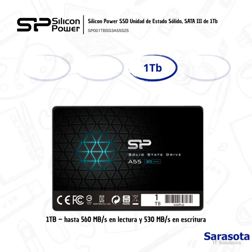 Silicon Power SSD SATA III A55 1Tb