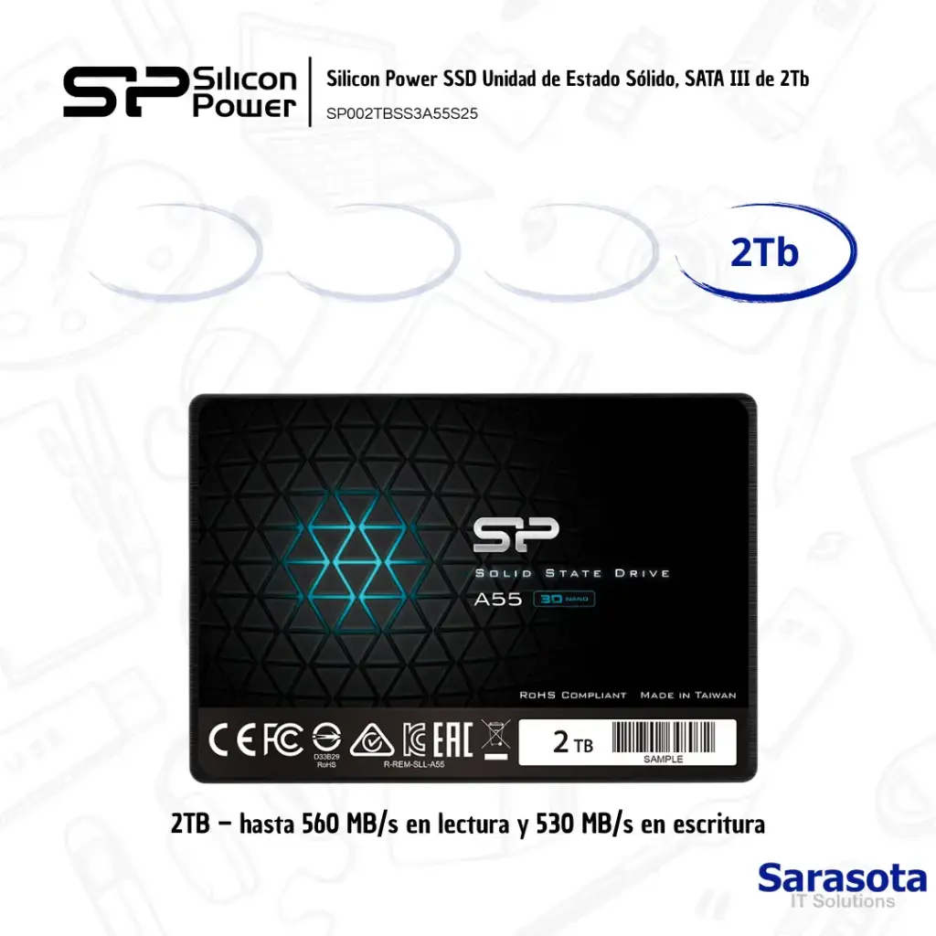 Silicon Power SSD SATA III A55 2Tb