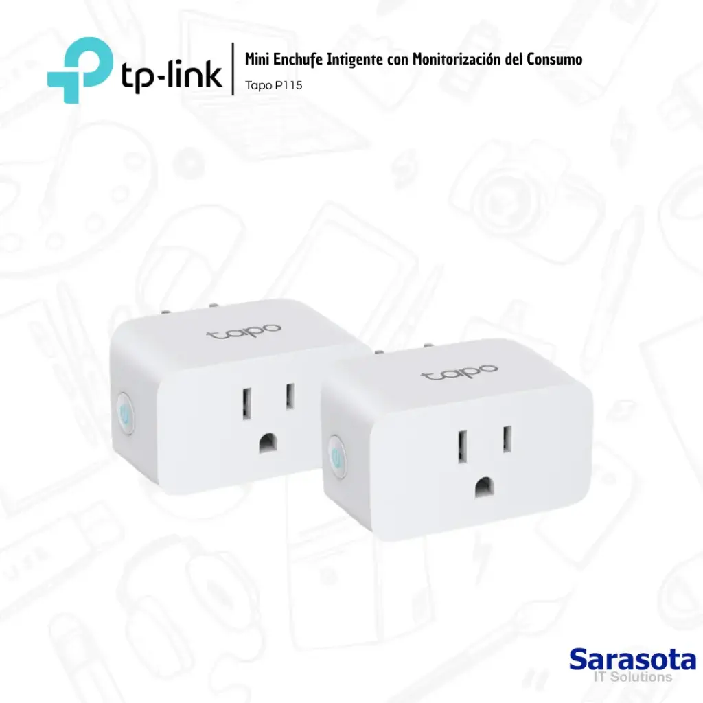 TAPO Enchufe Inteligente con Monitoreo de Energía P115 (2Pack)
