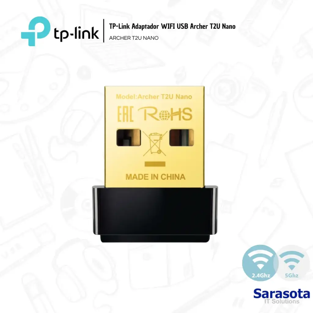 [TPL006] TP-Link Adaptador WIFI USB Archer T2U Nano