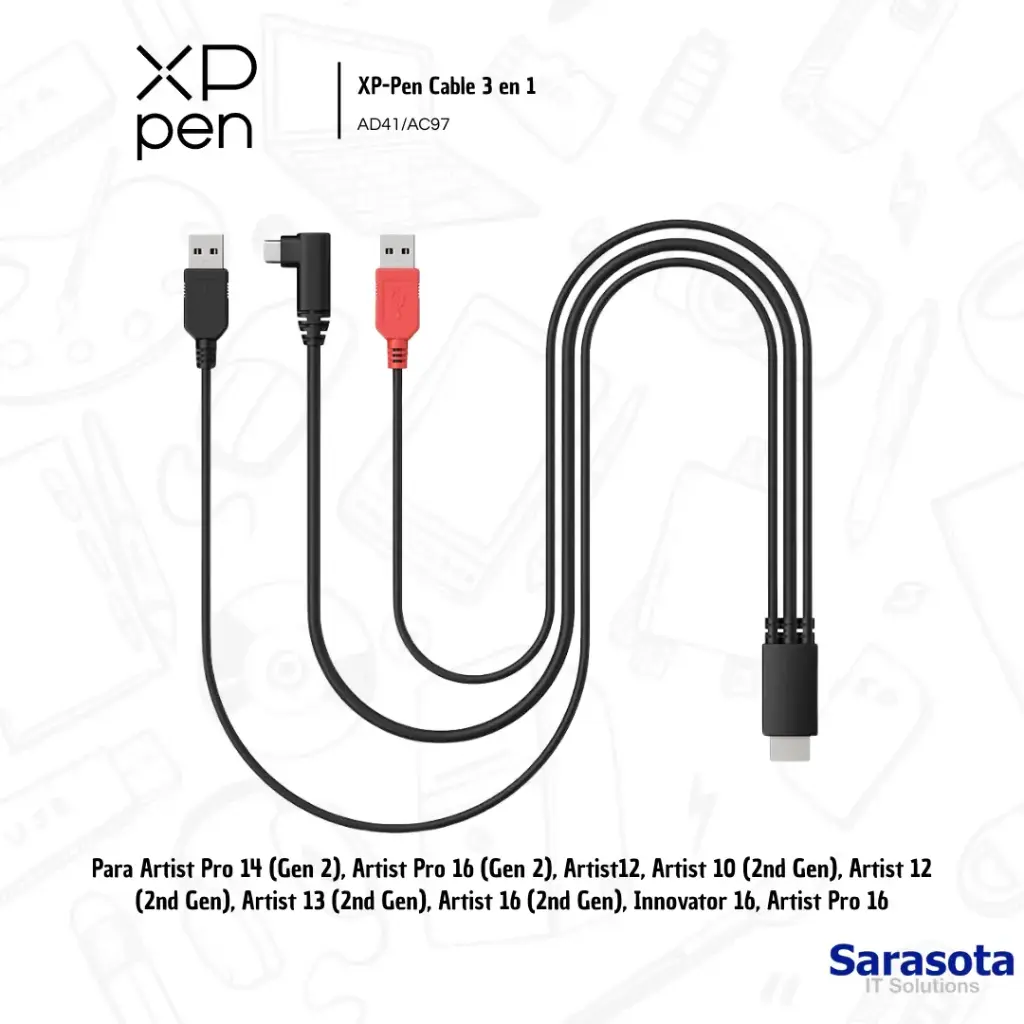 XP-Pen Cable 3 en 1 AD41/AC97