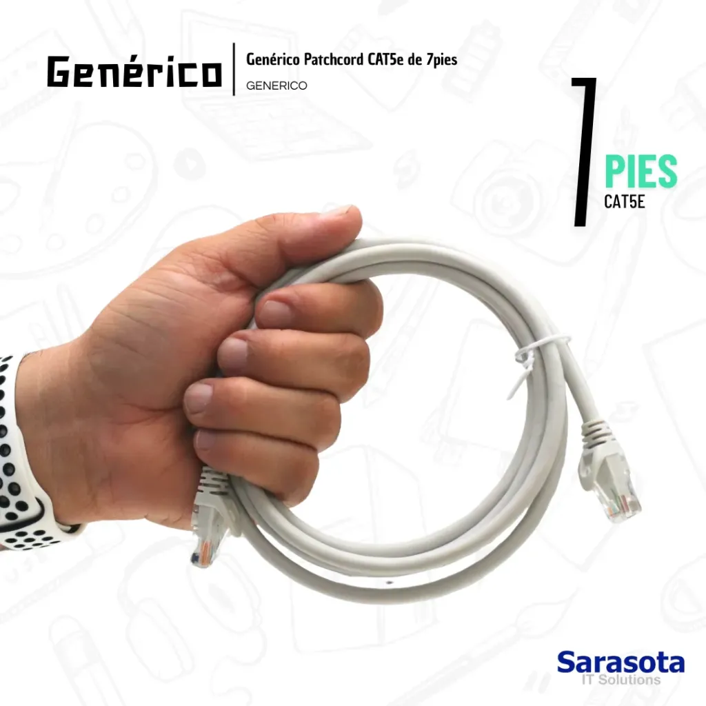 Genérico Patch Cord CAT5E RJ45 de 7 pies