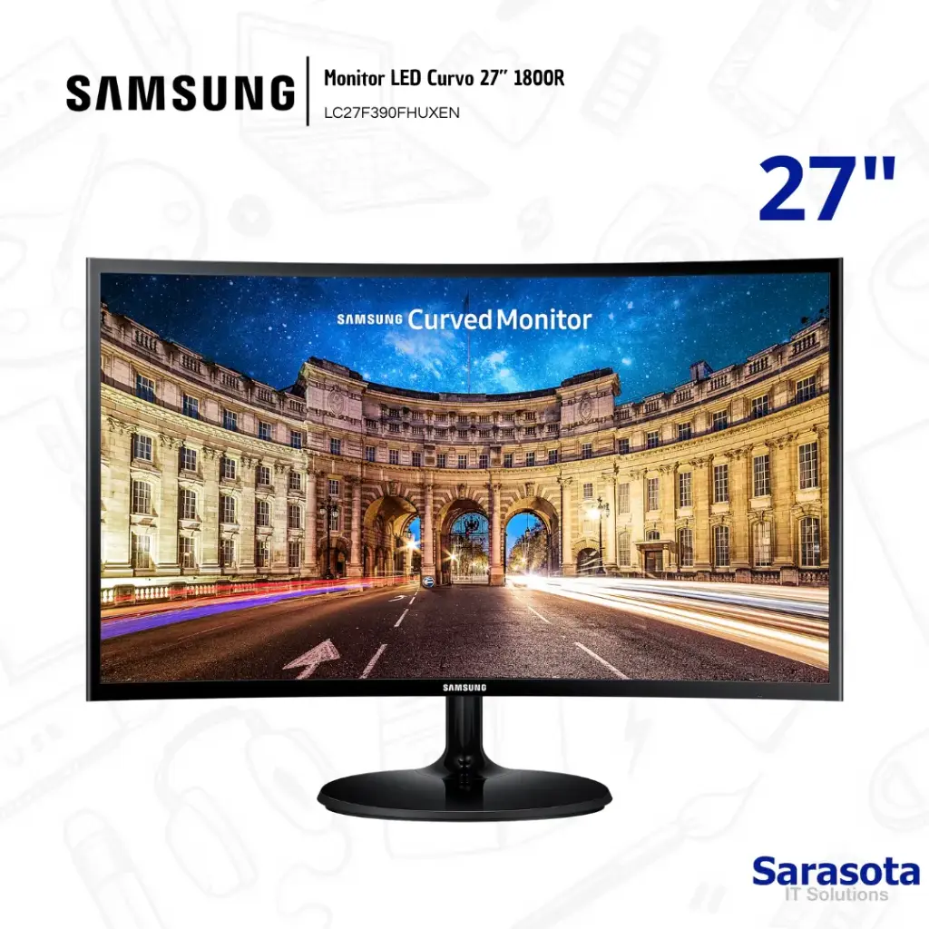 Samsung Monitor LED Curvo 27” 1800R C27F390FHU