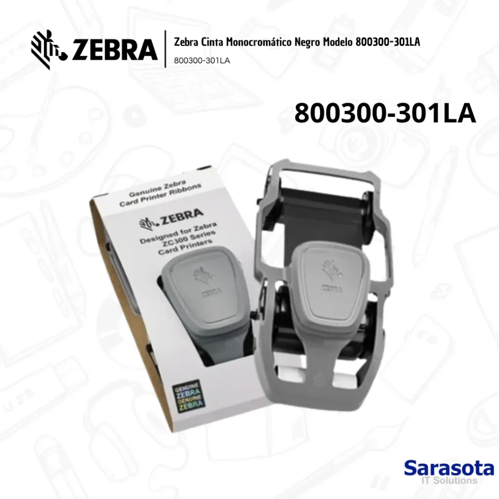 [ZEB003] Zebra Cinta Monocromático 800300-301LA