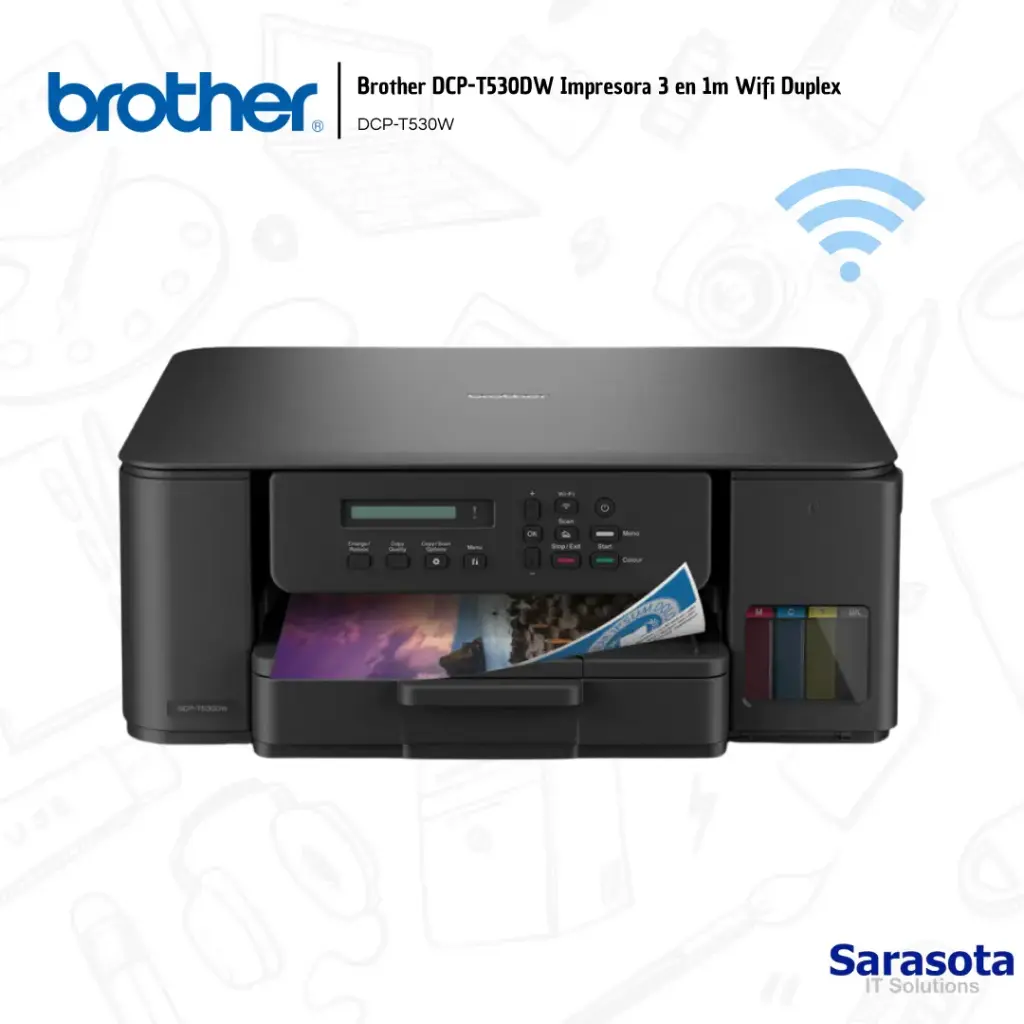 Brother Impresora DCP-T530DW 3 en 1 Con WIFI Duplex