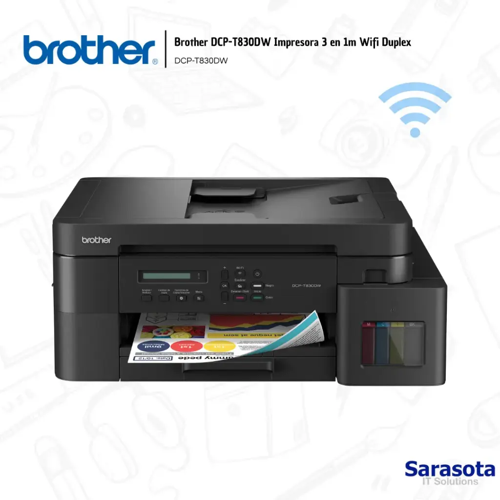 Brother DCP-T830DW Impresora 3 en 1m Wifi Duplex
