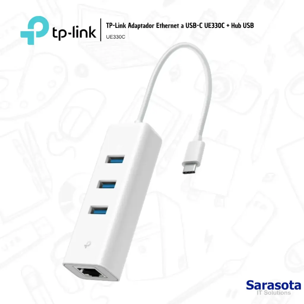 [TPL036] TP-Link Adaptador Ethernet Gigabit a USB-C UE330C + Hub USB