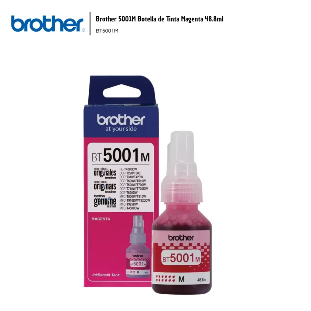 [BRO009] Brother BT5001M Botella de Tinta Magenta 48.8ml
