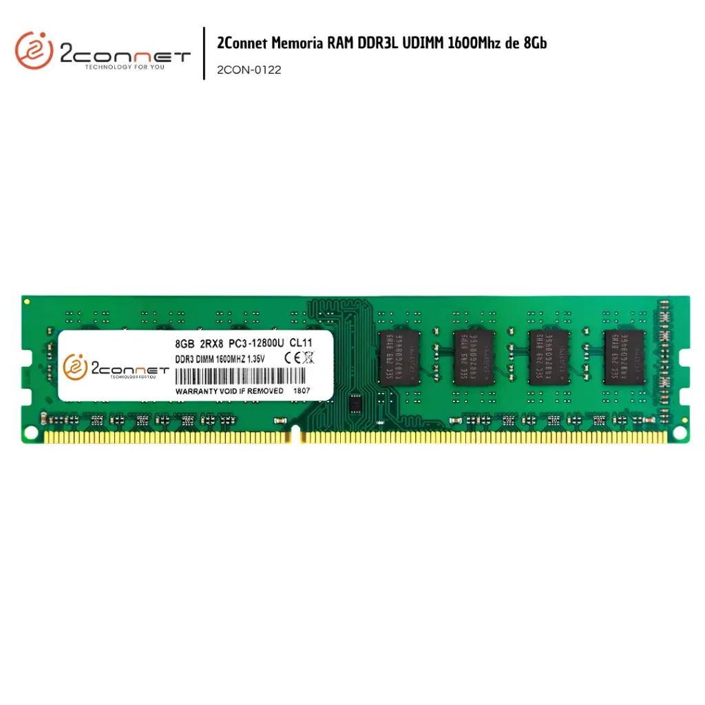 [2CO016] 2Connet Memoria RAM DDR3L UDIMM 1600Mhz de 8Gb (2CON-0122)