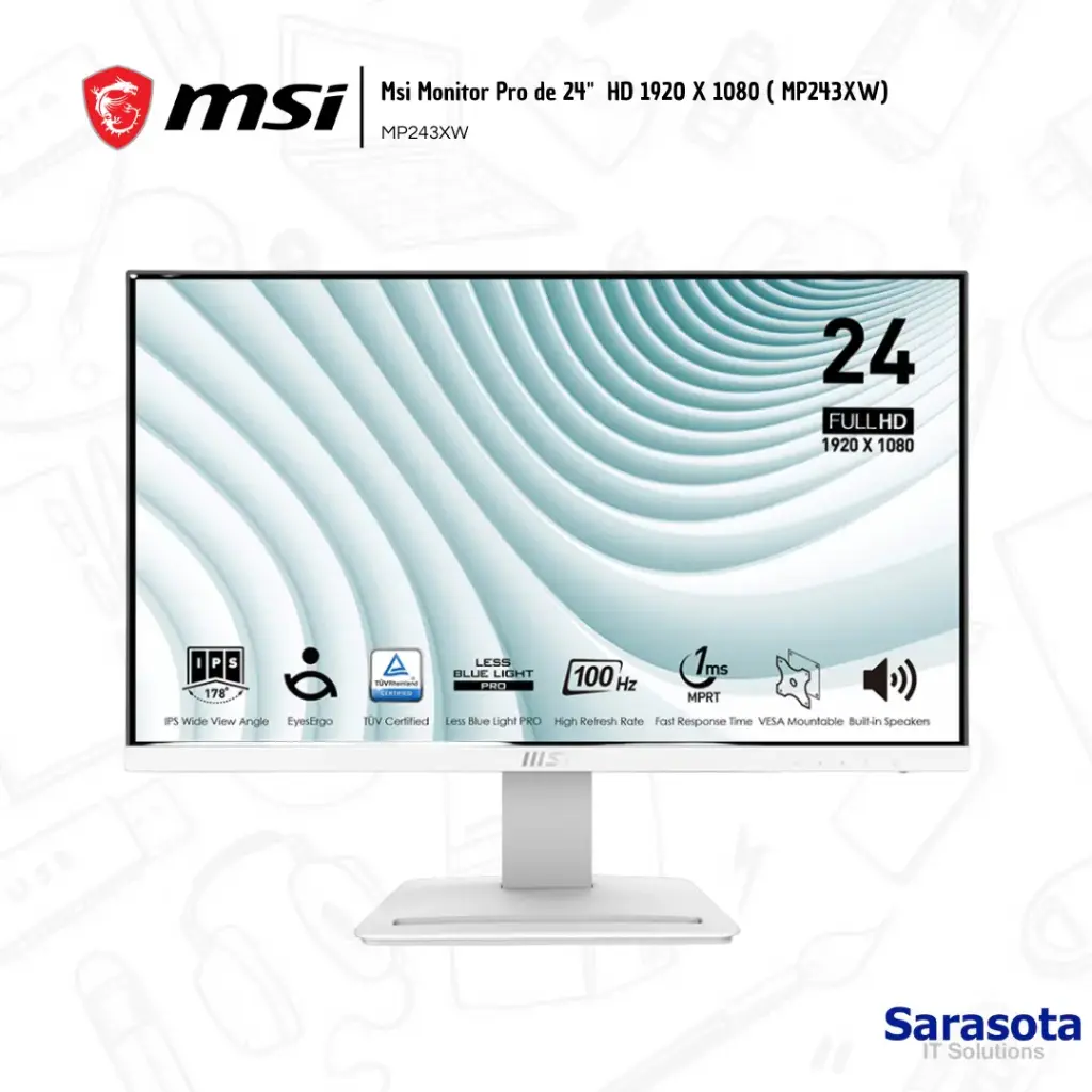 [MSI020] Msi Monitor Pro de 24" HD 1920 X 1080 ( MP243XW)