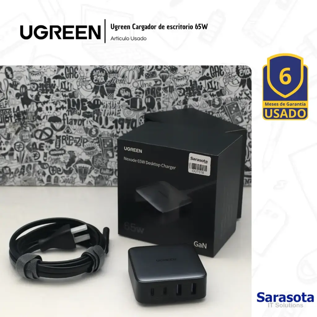 [OUT018] Outlet Ugreen Cargador de escritorio 65W