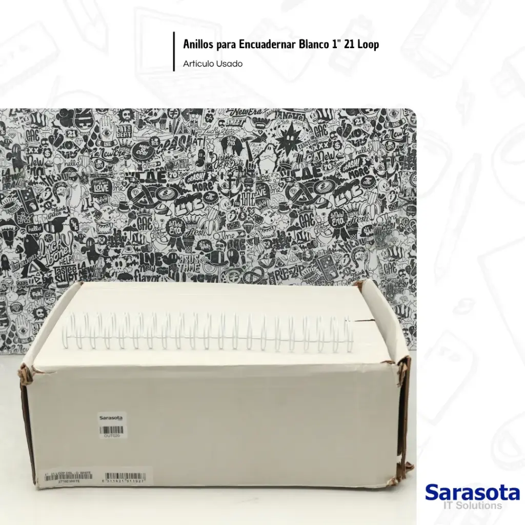 Outlet Anillos para Encuadernar Blanco 1" 21 Loop