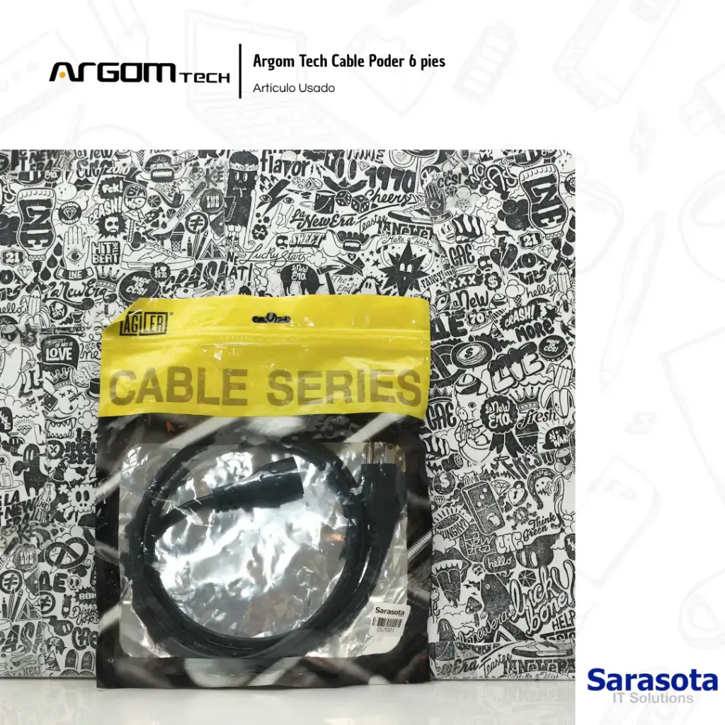 [OUT021] Outlet Argom Tech Cable Poder 6 pies