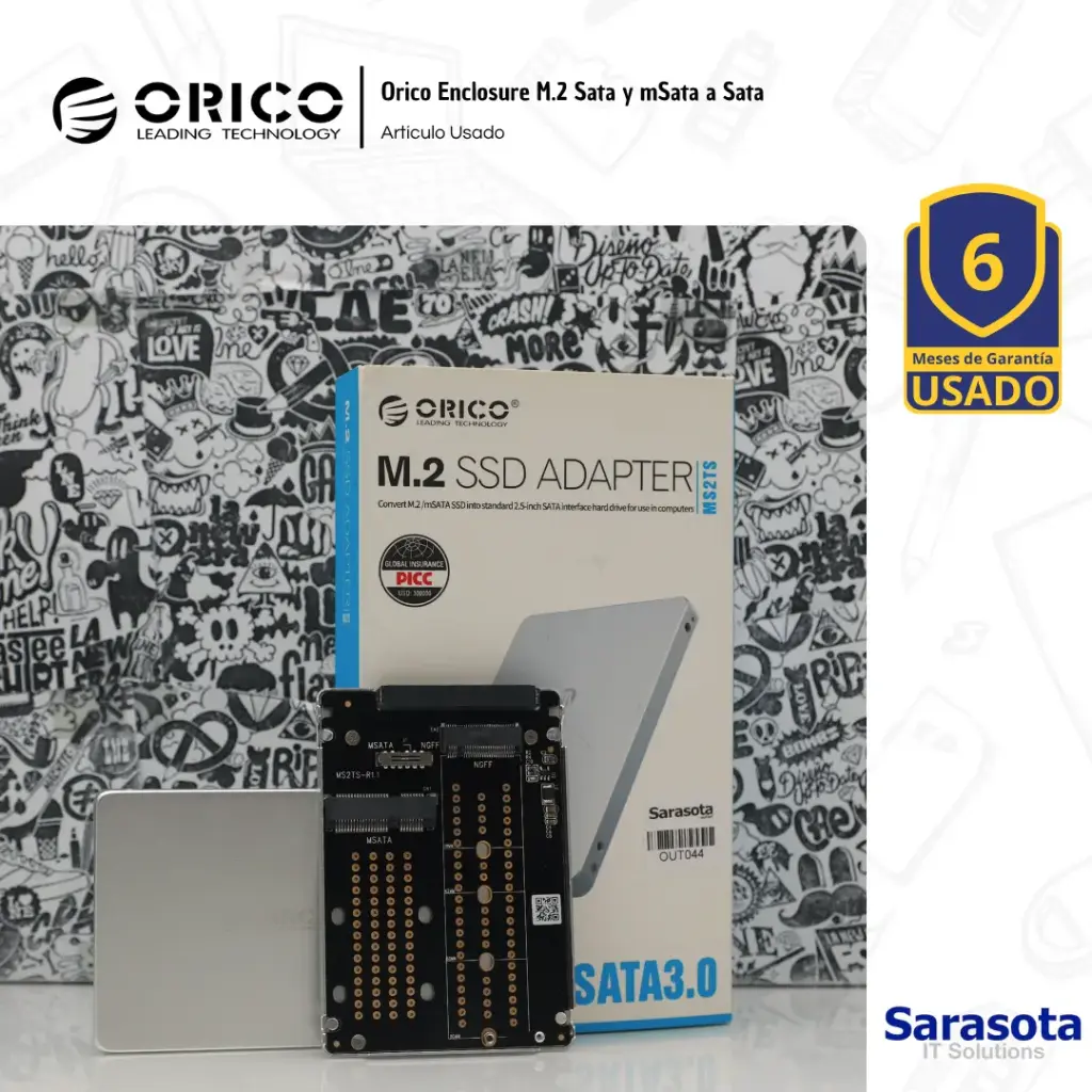 [OUT044] Outlet Orico Enclosure M.2 Sata y mSata a Sata