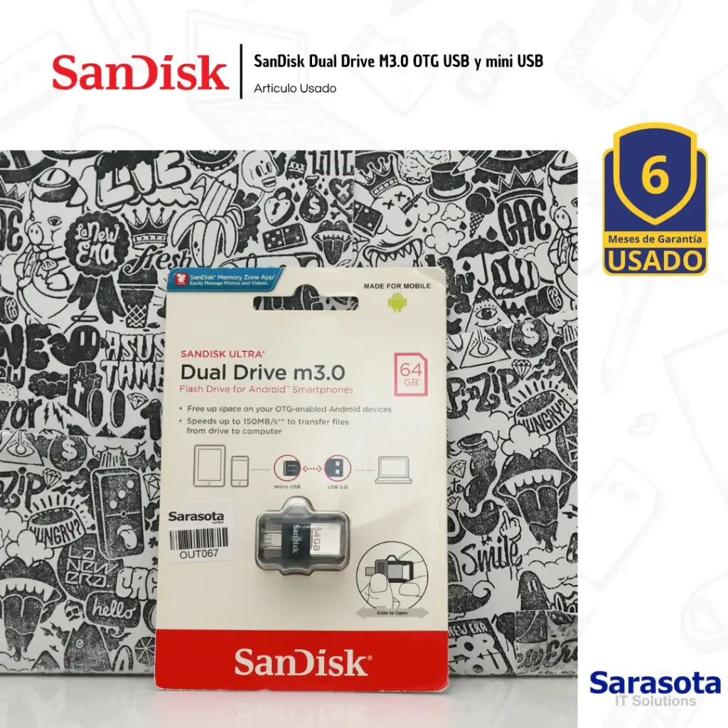 Outlet SanDisk Dual Drive M3.0 OTG USB y mini USB 