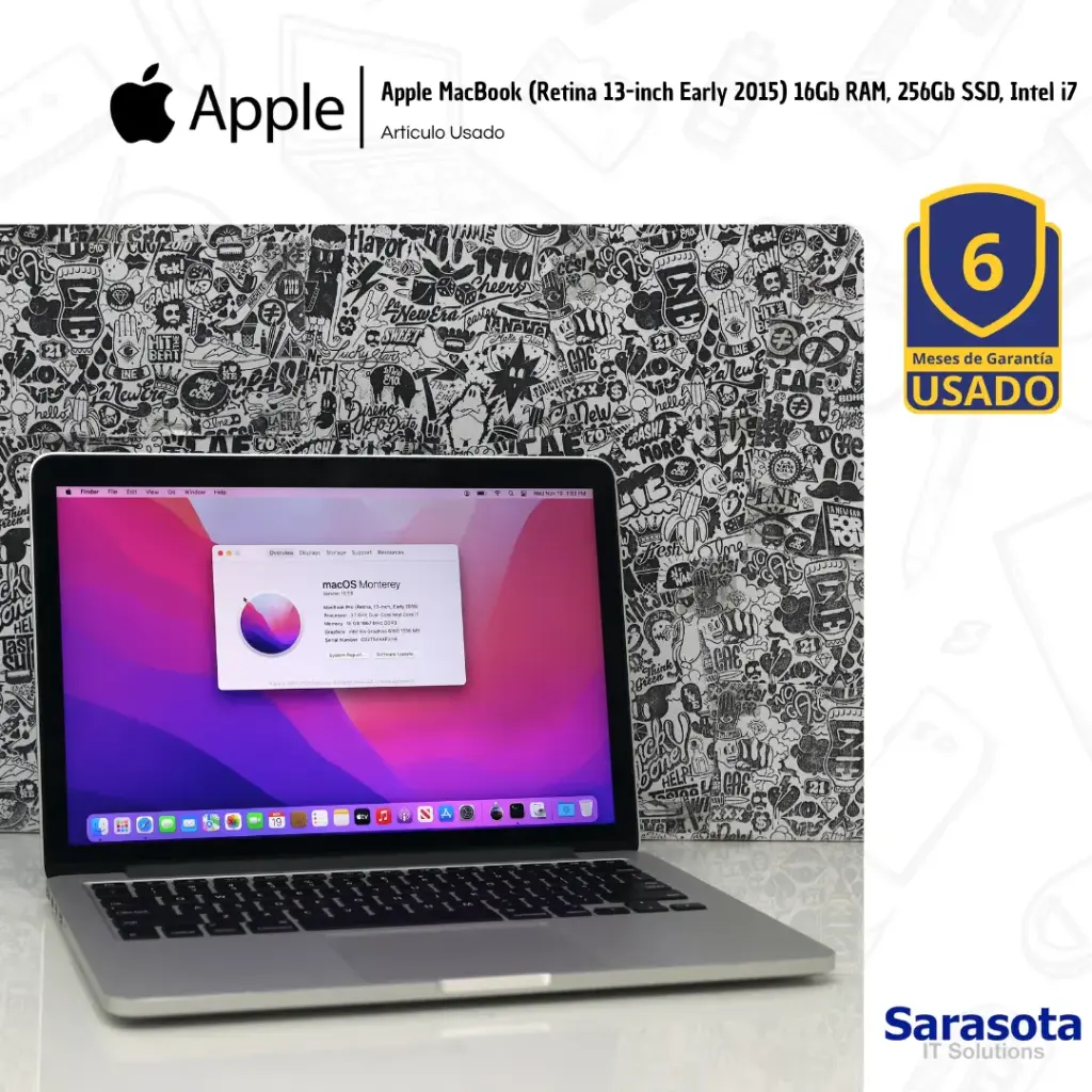 [OUT006] Outlet Apple MacBook (Retina 13-inch Early 2015) 16Gb RAM, 256Gb SSD, Intel i7