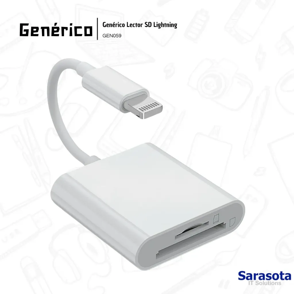 Genérico Lector de Memorias SD y microSD Lightning