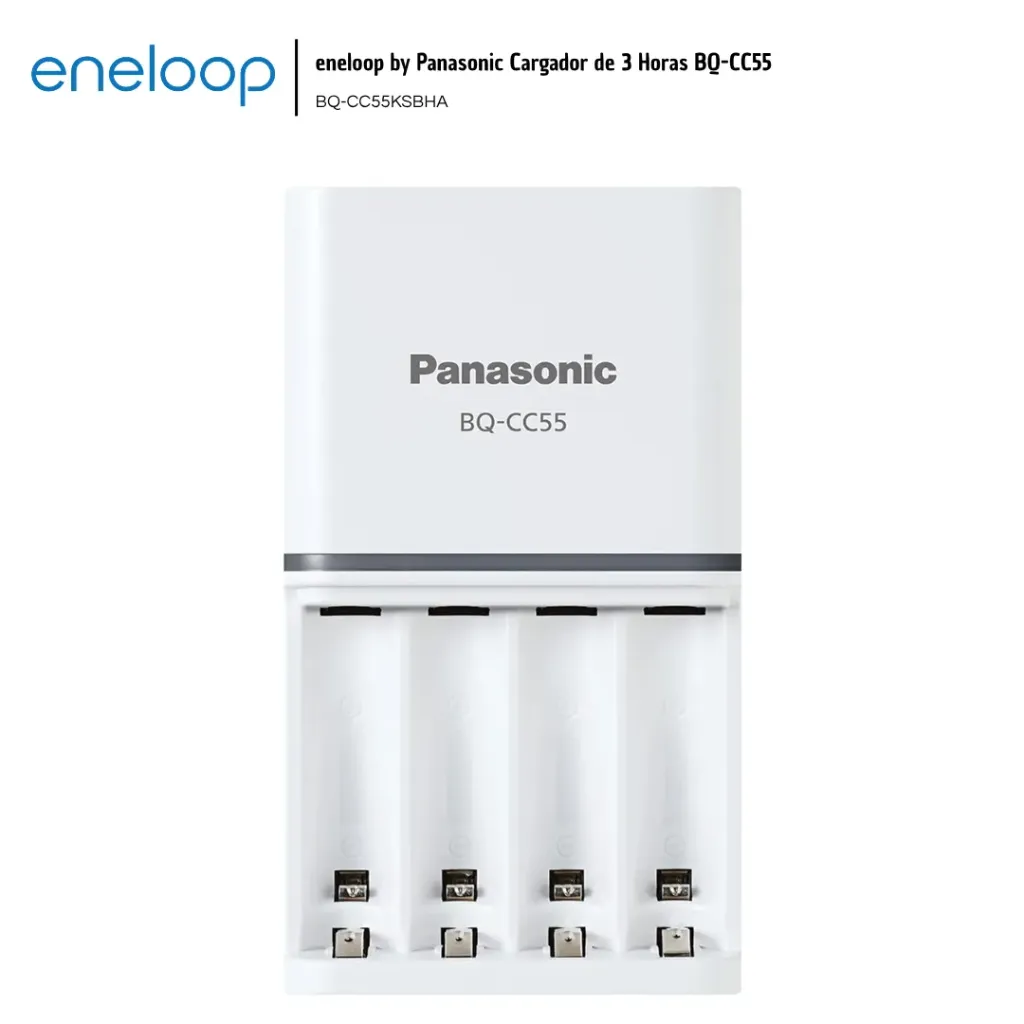 [ENE007] Eneloop Panasonic Cargador de 3 Horas BQ-CC55