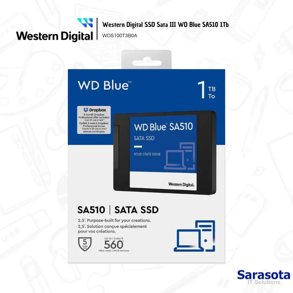 Western Digital SSD Sata III WD Blue SA510 1Tb