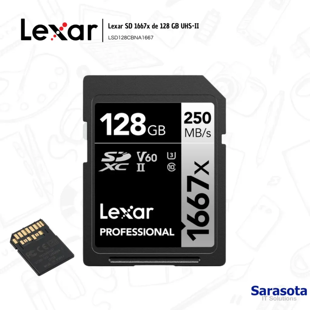 Lexar SD 1667x de 128 GB UHS-II