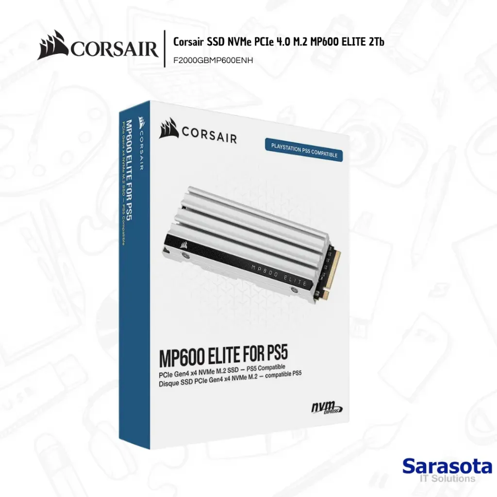 [COR010] Corsair SSD NVMe PCIe 4.0 M.2 MP600 ELITE 2Tb