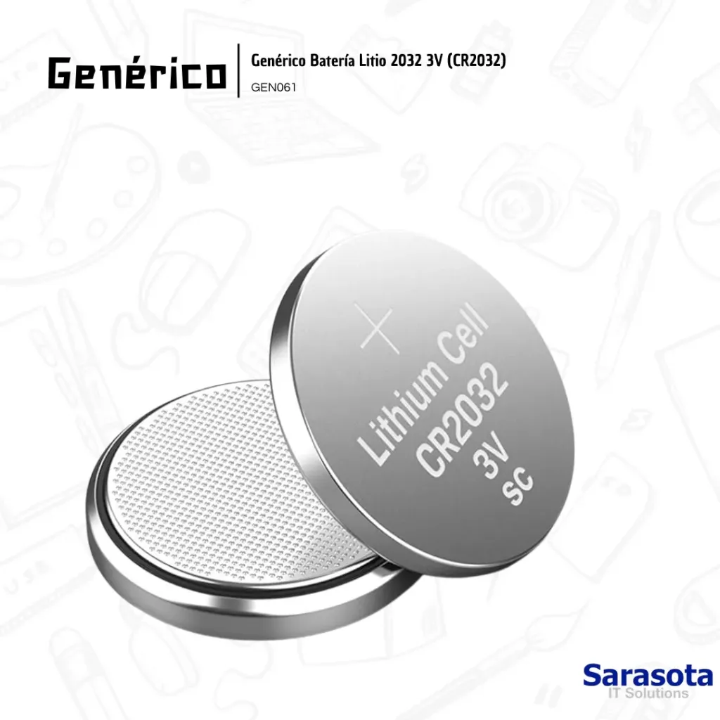 [GEN061] Genérico Batería Litio 2032 3V (CR2032)