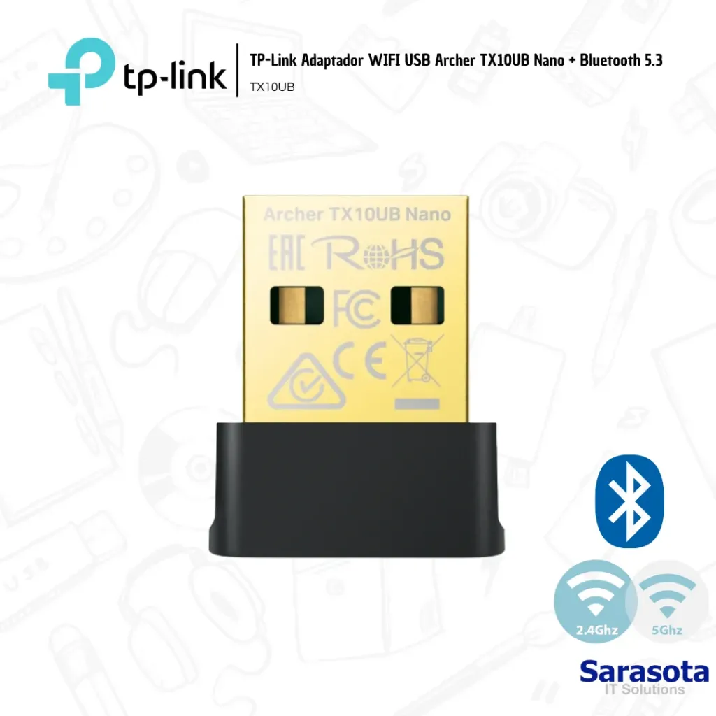 TP-Link Adaptador WIFI USB Archer TX10UB Nano + Bluetooth 5.3