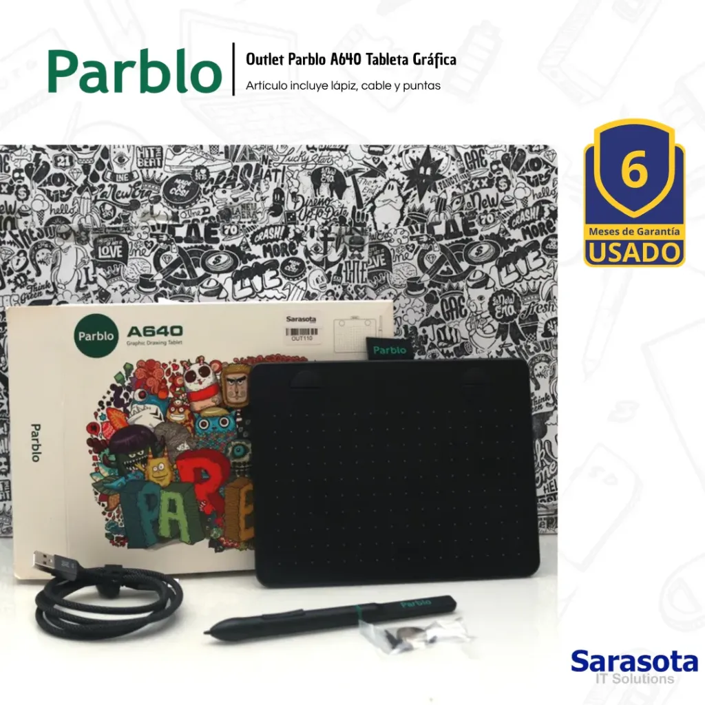 [OUT110] Outlet Parblo A640 Tableta Gráfica