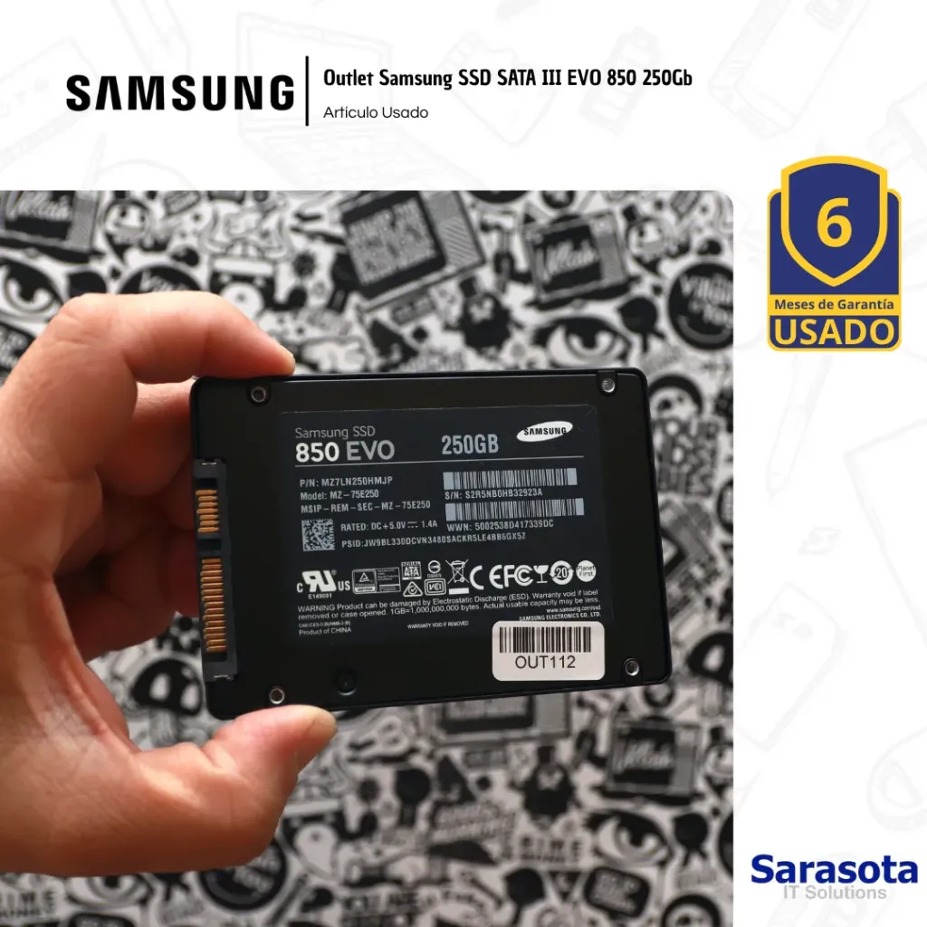 [OUT112] Outlet Samsung SSD SATA III EVO 850 250Gb