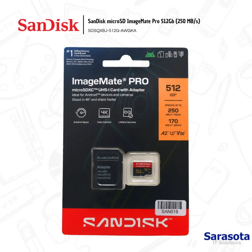 SanDisk microSD ImageMate Pro 512Gb (250 MB/s)