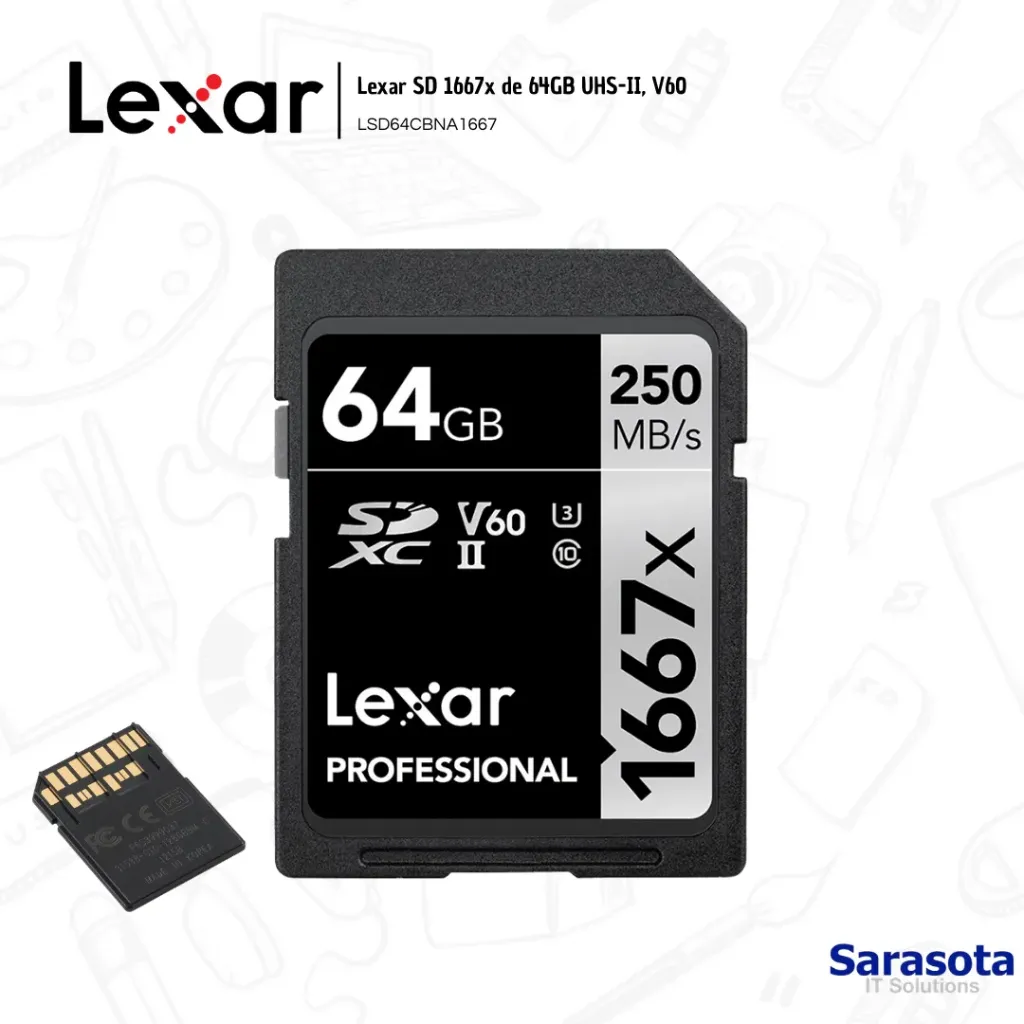 Lexar SD 1667x de 64 GB UHS-II
