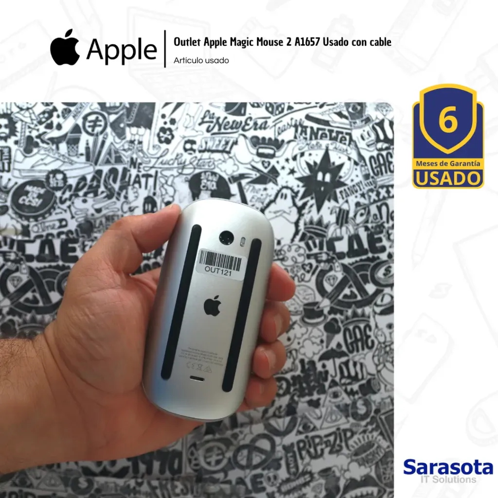 [OUT121] Outlet Apple Magic Mouse 2 A1657 Usado con cable