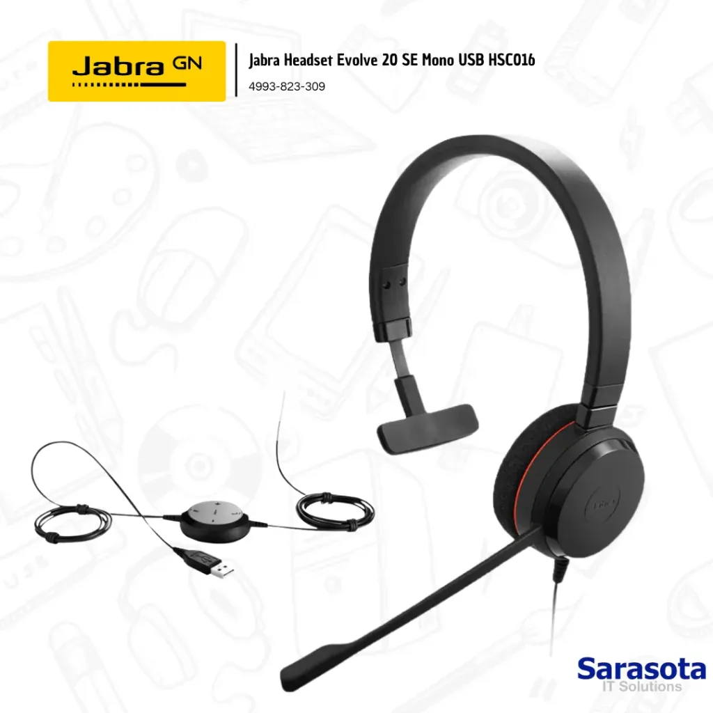 [JAB003] Jabra HeadSet Evolve 20 SE Mono USB HSC016 4993-823-309