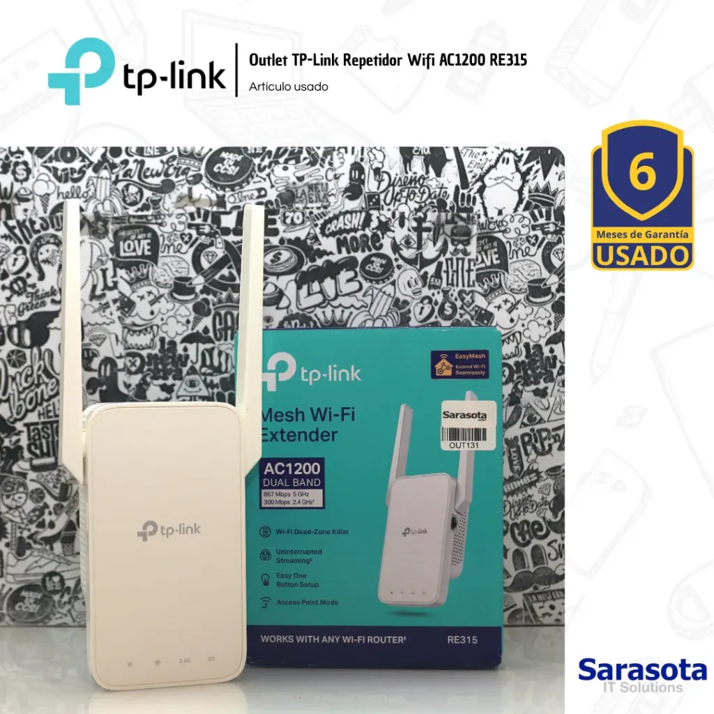 [OUT131] Outlet TP-Link Repetidor Wifi AC1200 RE315