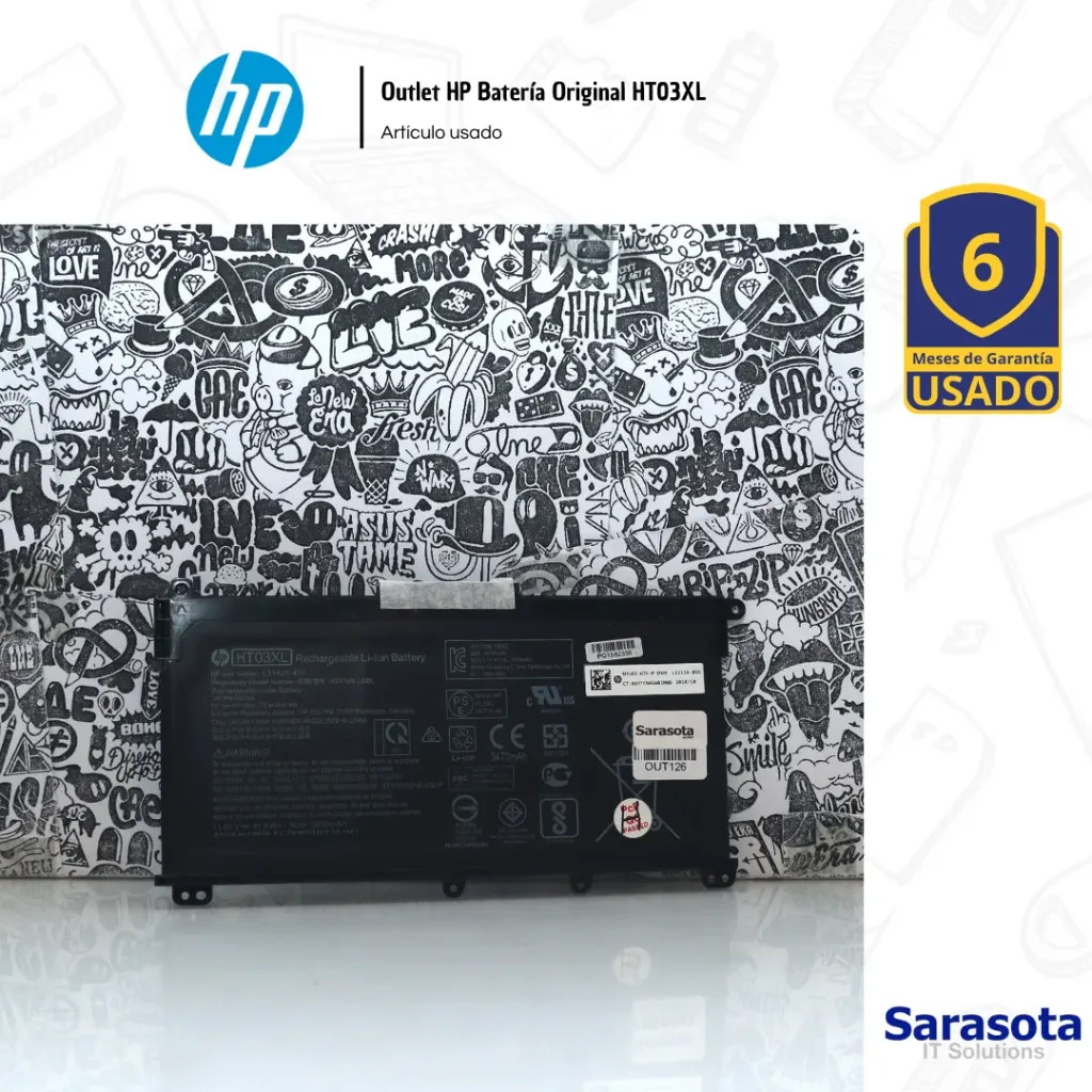 [OUT126] Outlet HP Batería Original HT03XL