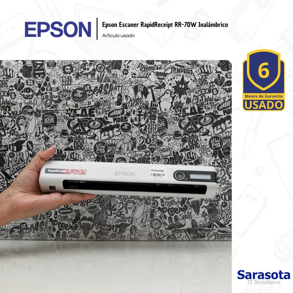 [OUT132] Outlet Epson Escaner RapidReceipt RR-70W Inalámbrico