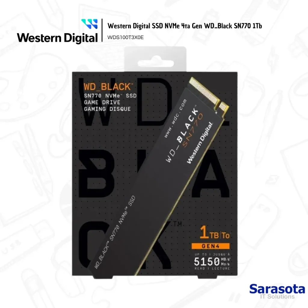 [WDC004] Western Digital SSD NVMe 4ta Gen WD_Black SN770 1Tb