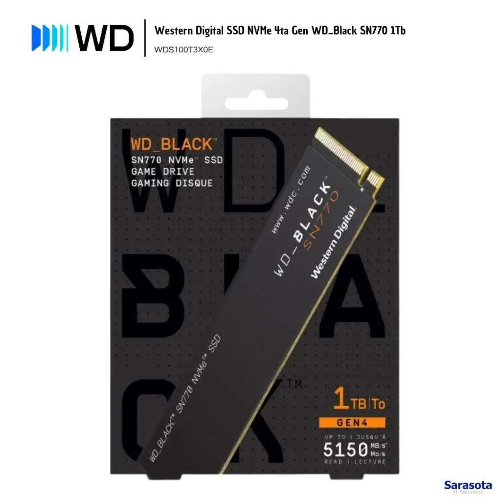 [WDC004] Western Digital SSD NVMe 4ta Gen WD_Black SN770 1Tb